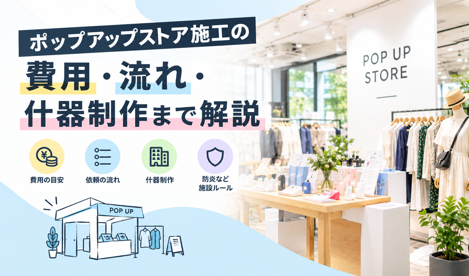 ポップアップストア施工の費用・流れ・会社選び｜什器制作まで解説